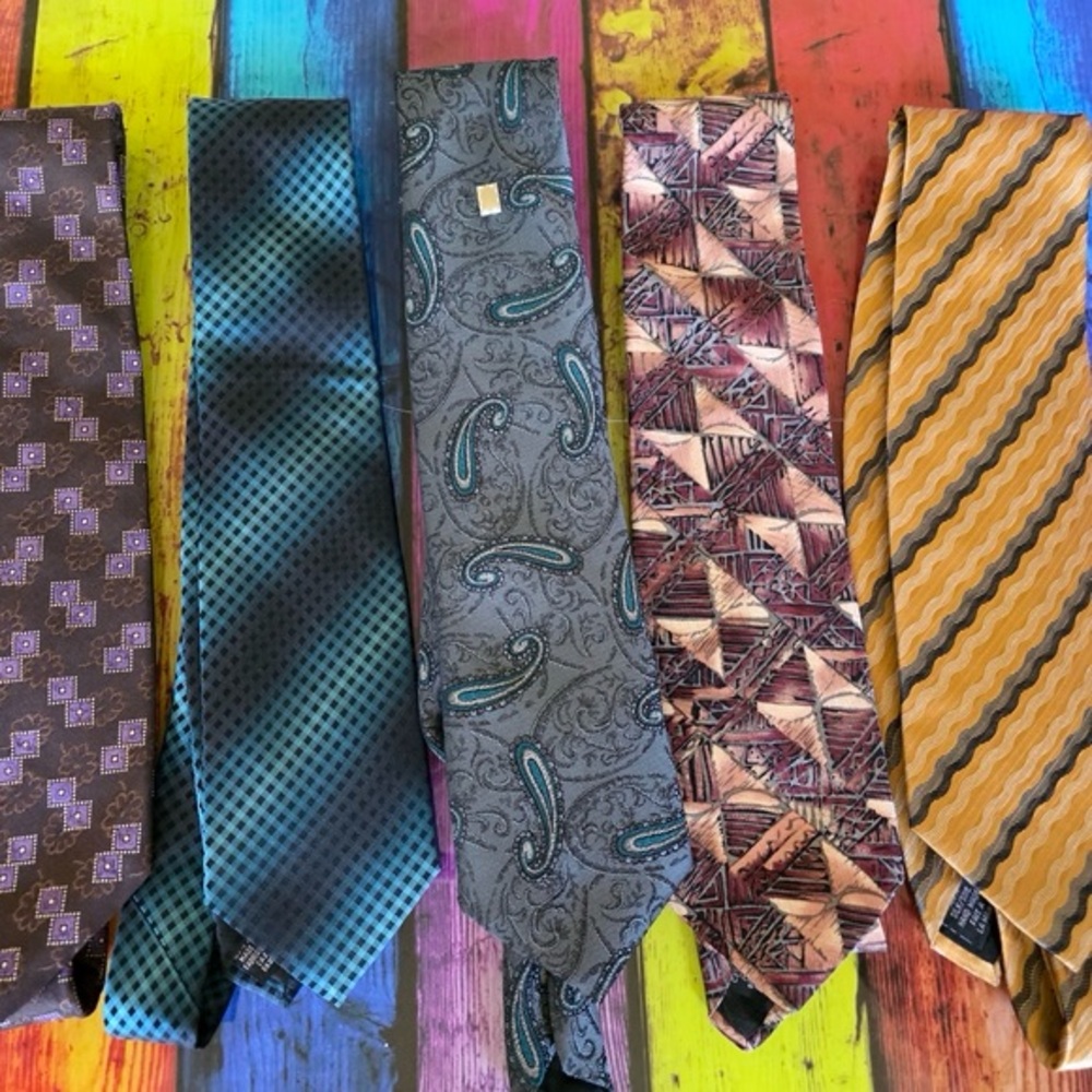 Elegant 5 Ties Multi Colors